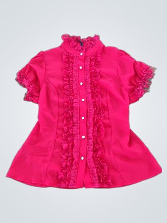 Pink Ruffled Blouse