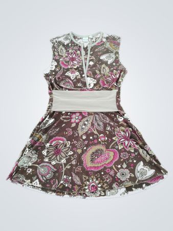 Sweet Pea Floral Print Sleeveless Mini Dress