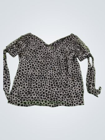 Club Monaco Black and White Patterned Top