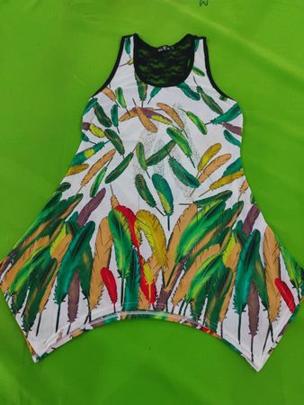 Feather Print Tank Top