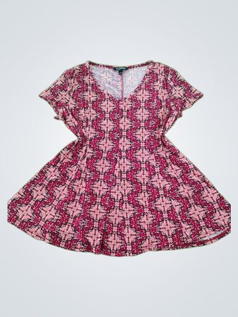roz & ali pink patterned dress