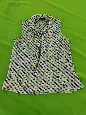 Nine West Geometric Print Sleeveless Blouse