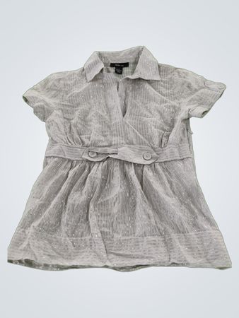 Style & Co. Metallic Striped Collared Shirt Dress