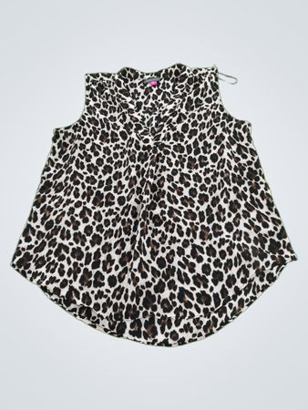 Vince Camuto Leopard Print Sleeveless Blouse