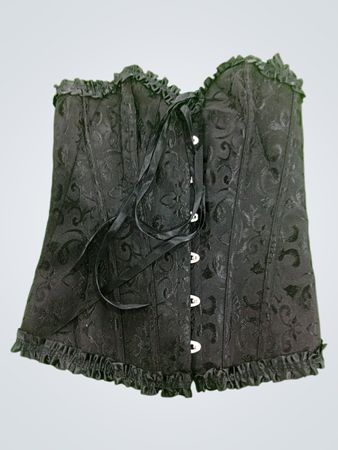 Unbranded Black Floral Corset Top