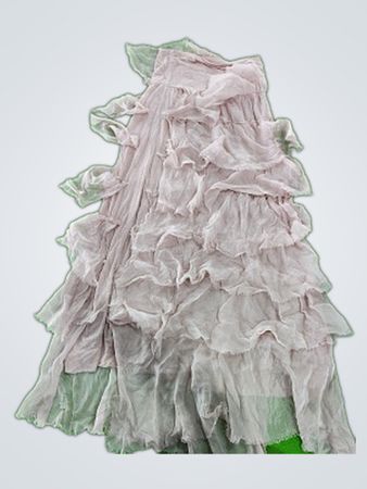 Pink Ruffled Fabric