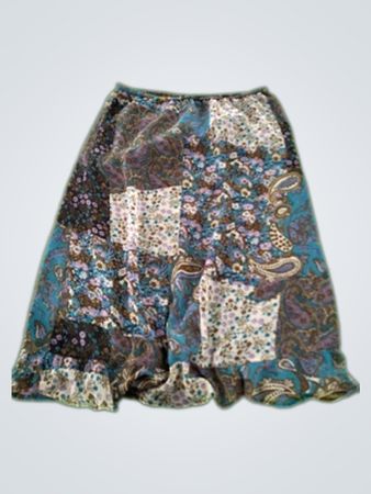 Christopher & Banks Floral Patchwork Skirt