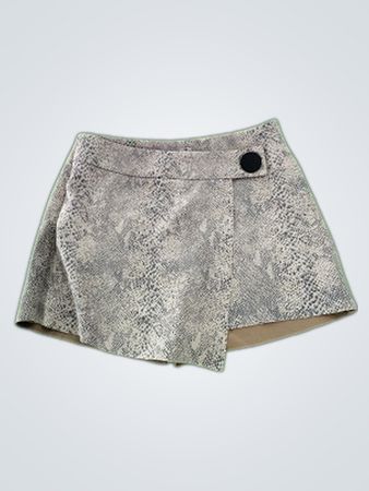 Versona Snakeskin Wrap Mini Skirt