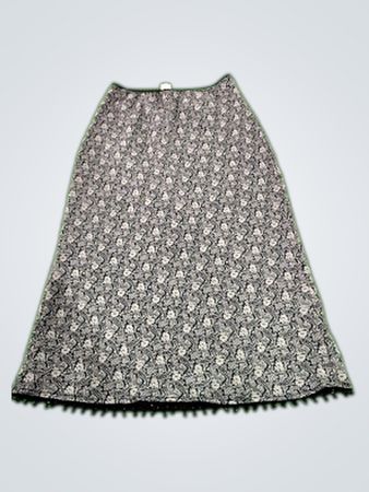 Wet Seal Black and White Paisley Print Maxi Skirt