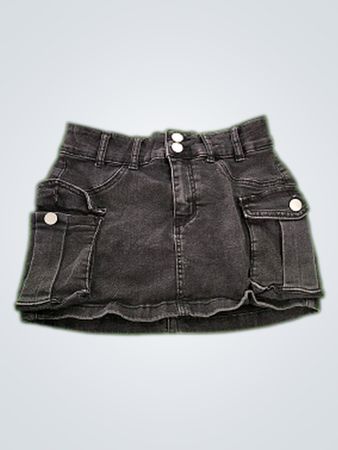 Black Denim Skirt