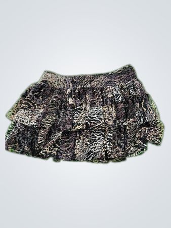 Animal Print Ruffled Skirt