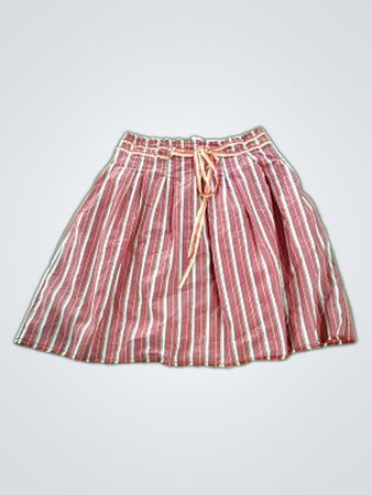 Red and White Striped Skirt