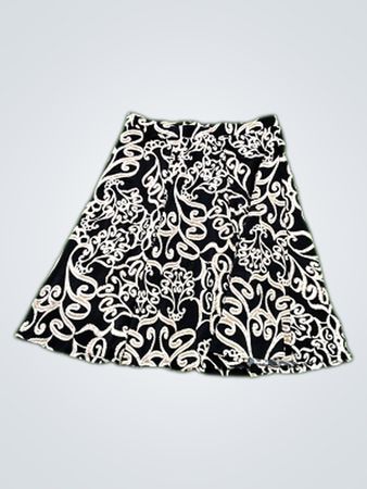 Sami & Lo Petite Black and White Floral Skirt