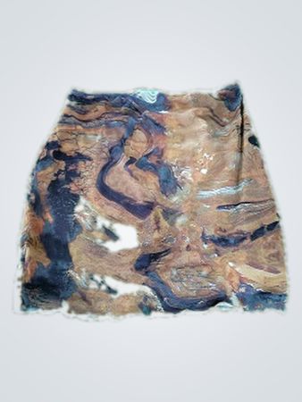Brown and Blue Skirt