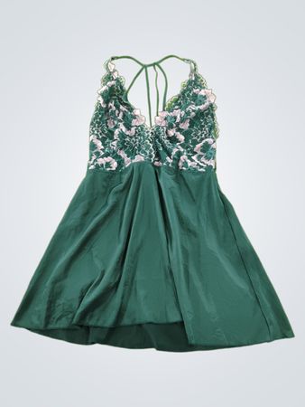 Green Floral Chemise