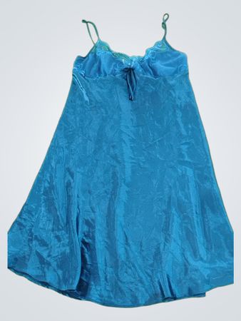 Bellisphera Blue Lace Trim Slip Dress