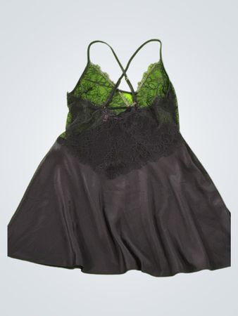 Victoria's Secret Black Lace Slip Chemise