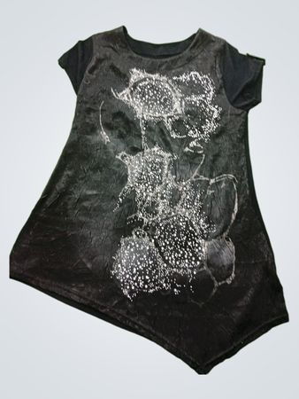Black T-Shirt with White Design