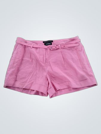 Bebe Pink Belted Shorts