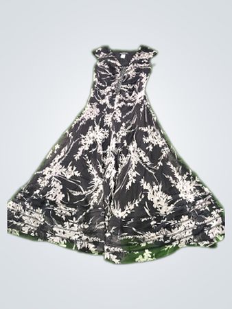 Jones New York Black Floral Sleeveless Maxi Dress