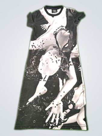 LONG Graphic Print Dress