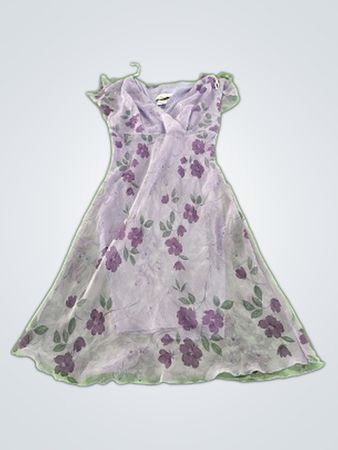 Lisa Jo Lavender Floral Wrap Dress