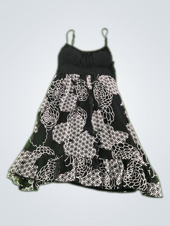 Janette Floral Black Dress