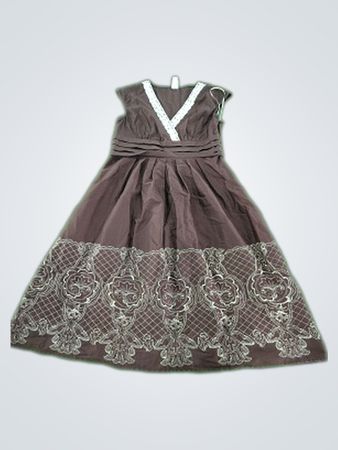 Sangria Petite Lace Trim Midi Dress