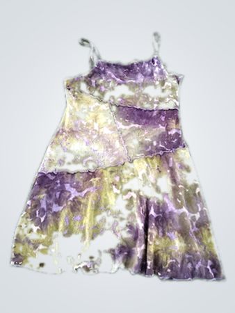 Wild Fable Purple and Green Tie-Dye Dress