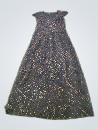 Black Dress with Gold Pattern
