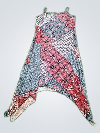 Nina Leonard Patchwork Jumpsuit