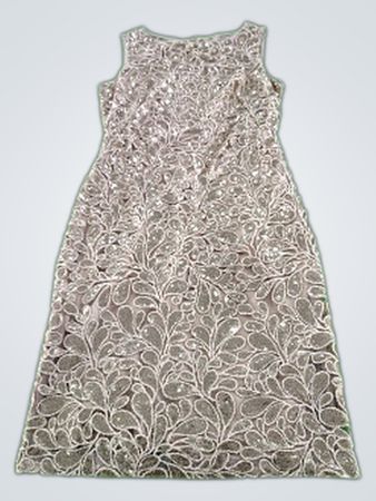 Calvin Klein Silver Sequin Sleeveless Dress