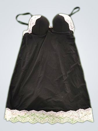 Victoria's Secret Black Lace Trim Chemise