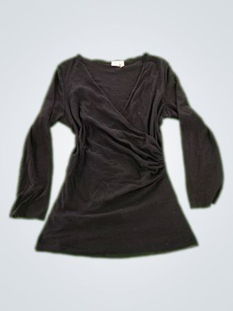 Sweet Pea Black Wrap Top