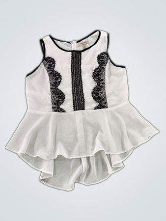 Bloom Season White Peplum Top