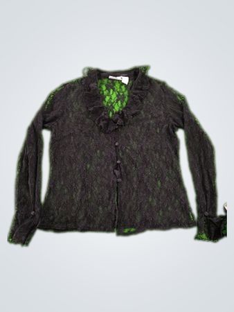 WORTHINGTON Black Lace Blouse