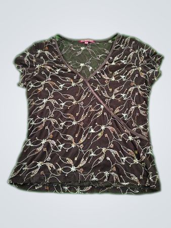 San Francisco Embroidered Mesh Top