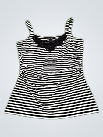 Black and White Striped Tank Top