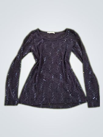 Maurices Long Sleeve Sequined Top