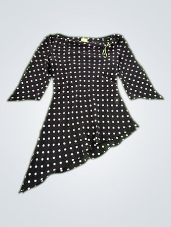 Citrine Black Polka Dot Dress