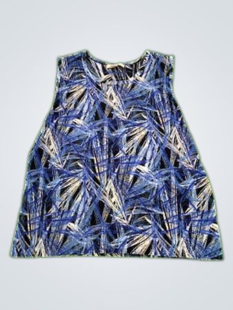 Blue and White Patterned Dress