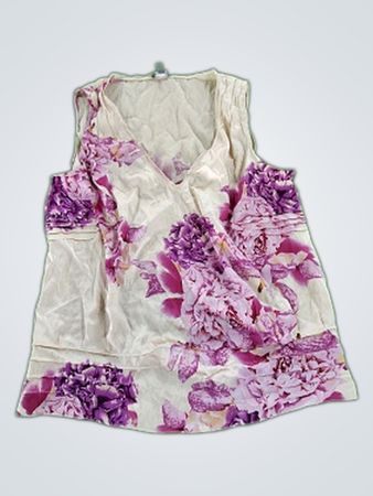 Ann Taylor Purple Floral Sleeveless Top