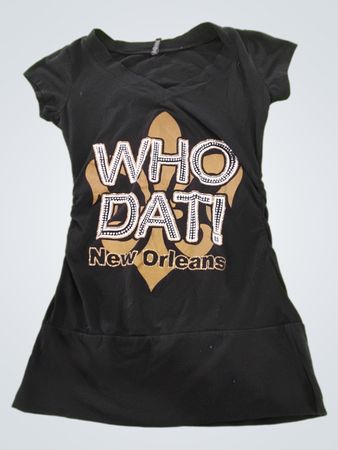 Black WHO DAT! T-Shirt