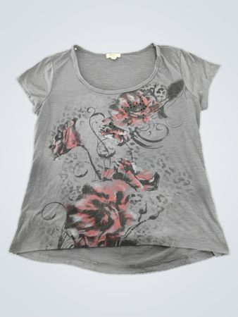 Madison & Berkeley Gray Floral T-Shirt