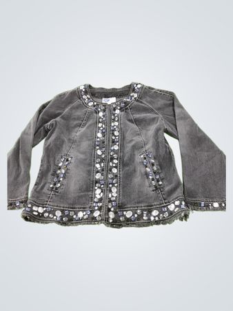 DQ2 by Diane Gilman Embellished Denim Jacket