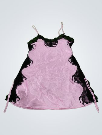 Pink Lace Trim Chemise