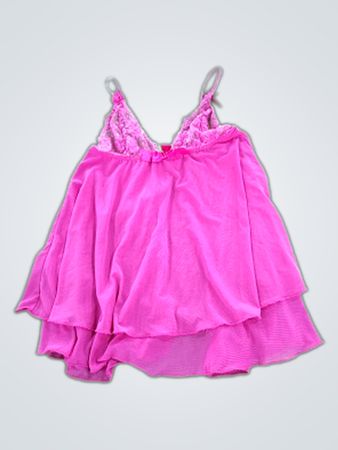 Pink Lace Trim Chemise