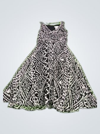 Citi Clothing Black White Printed Dress