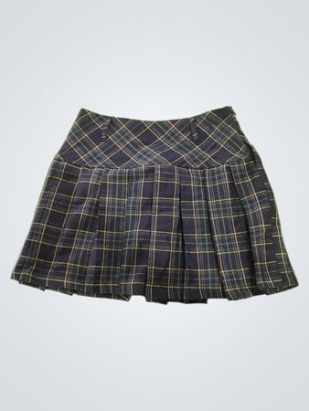 Cali 1850 Plaid Pleated Mini Skirt