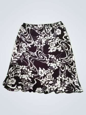Y2K Floral Print Midi Skirt